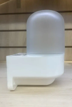 Светильник для сауны настенный угловой белый (150х110х110 мм, IP54, 60 Вт, основание-поликарбонат)