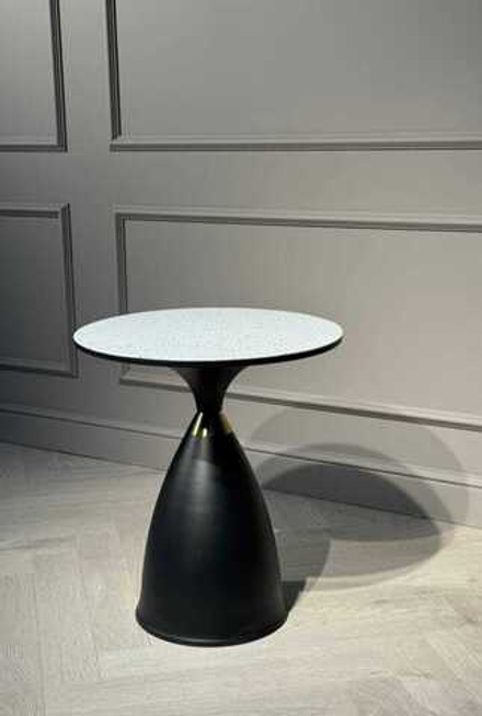 Стол журнальный Ist Casa Бонс, 51x56 см, белый, черный