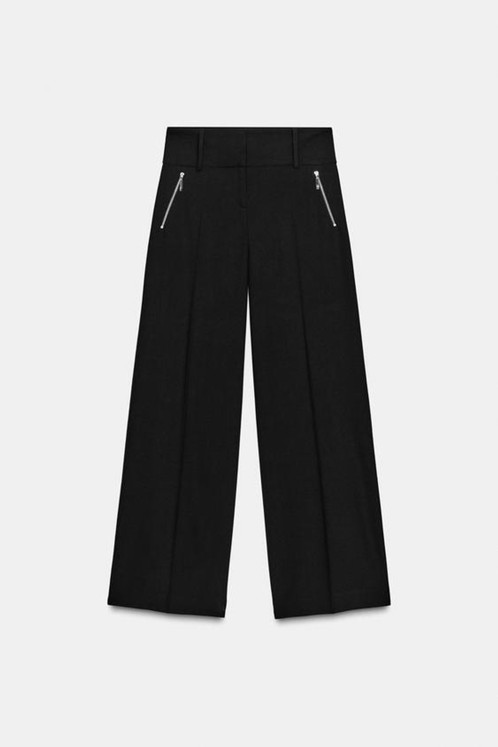 ZARA БРЮКИ С КАРМАНАМИ НА МОЛНИИ, ЧЕРНЫЙ