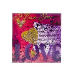 Панно декоративное "Love" 20*20см. (2вида)