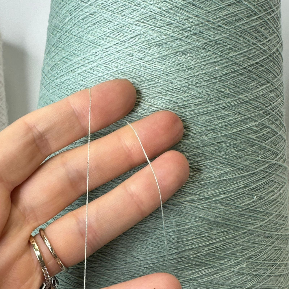 LIEGI - E.Miroglio; 70% хлопок, 30% лен; 1700м/100гр; col.S34, цвет: зеленый пастельный
