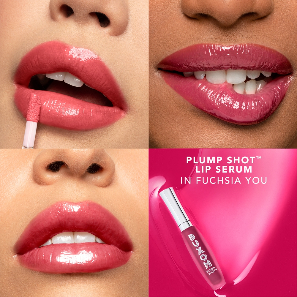 Buxom PLUMP SHOT COLLAGEN PEPTIDES ADVANCED PLUMPING LIP SERUM - Блеск для губ, придающий объем оттенок SHEER TINTS Fuchsia You, 4 ml