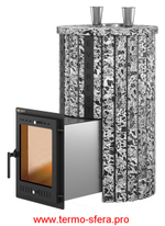 Печь для бани Эверест "Steam Master 38 INOX" Ламель Пироксенит Элит, S-20