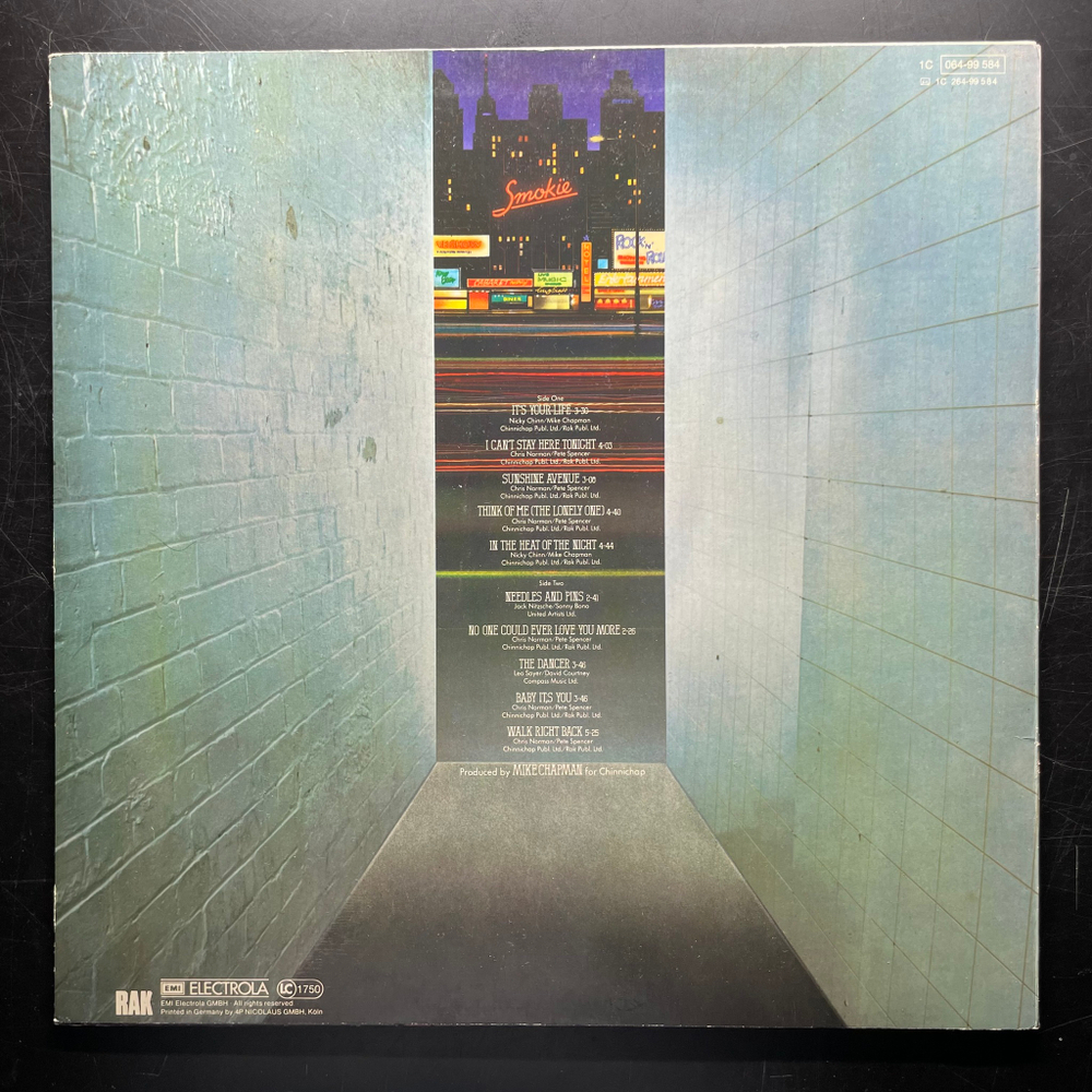 Smokie - Bright Lights & Back Alleys (Германия 1977г.)