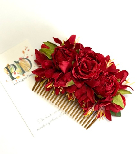 Гребень Pankigno Design с розами Limited Edition
