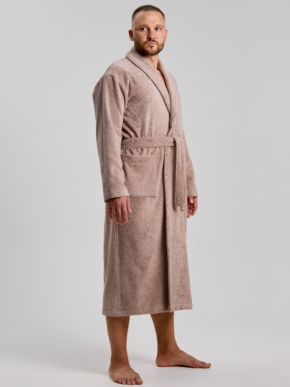 Халат мужской Комфорт-4 Виотекс СЕРО-БЕЖЕВЫЙ