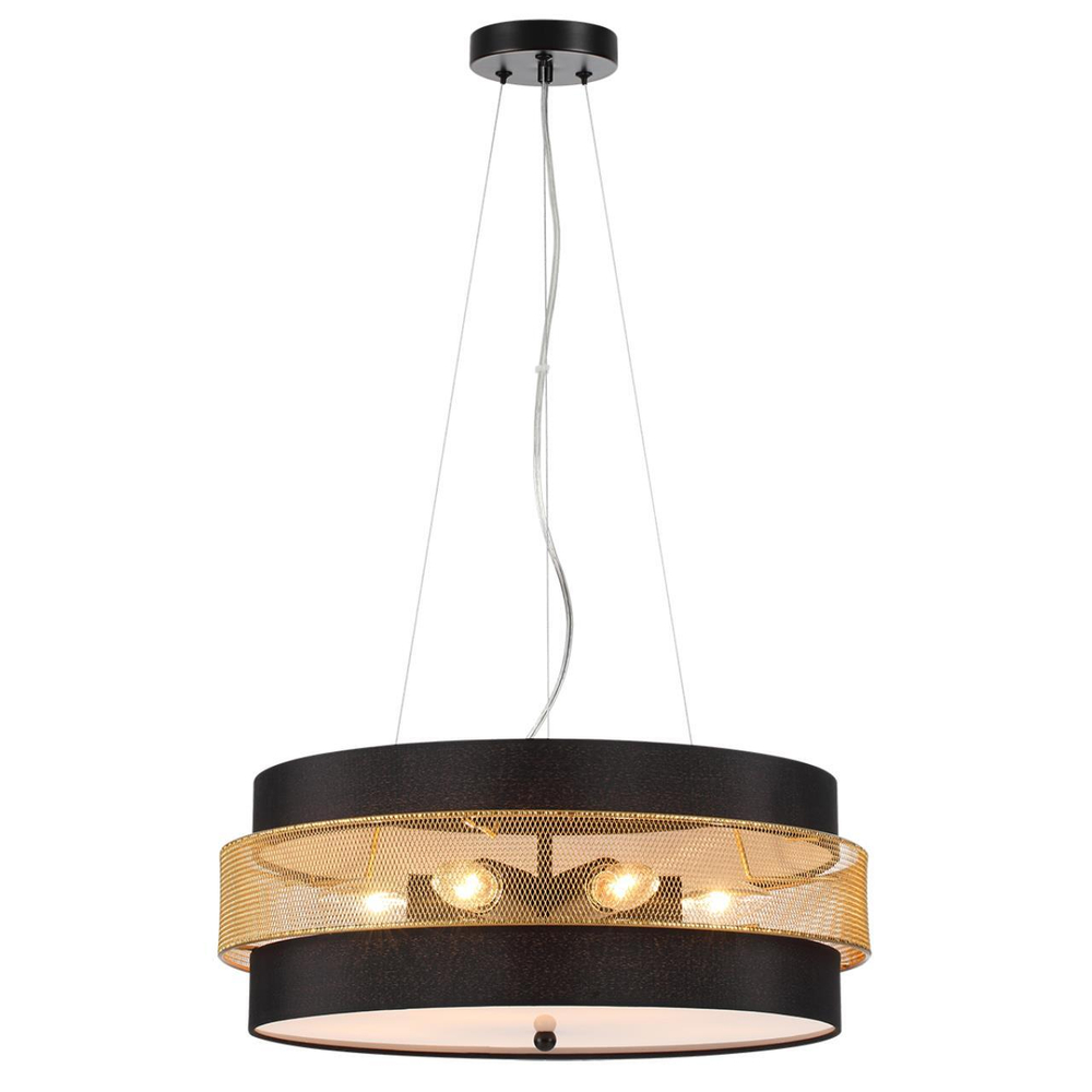 6597/40L LEDIO LN25 158 черный, античная латунь/античная латунь металл/металл, стекло Потолочный светильник LED 40W 4000К 220V DRUMY