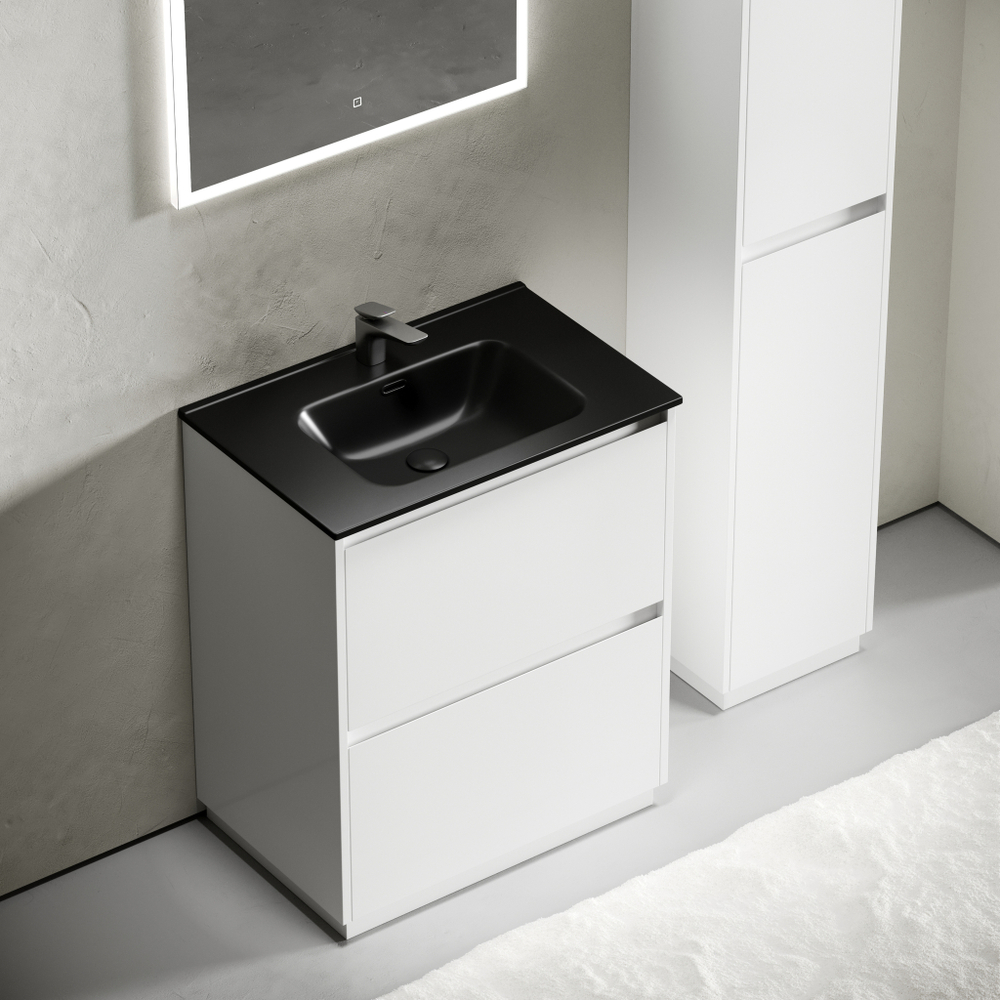 Тумба с раковиной Sancos Libra Floor 70 см LB70FW глянцевый белый