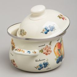 НАБОР КАСТРЮЛЬ AGNESS ЭМАЛИРОВАННЫХ СЕРИЯ "ФРУКТЫ", 4ПР. 1,5Л И 2,8Л, 16Х10СМ, 20Х12СМ