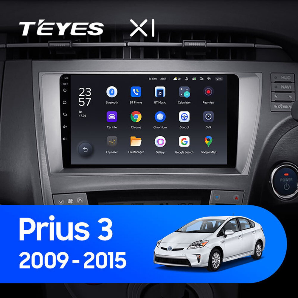 Teyes X1  9" для Toyota Prius 30 2009-2015 (прав)