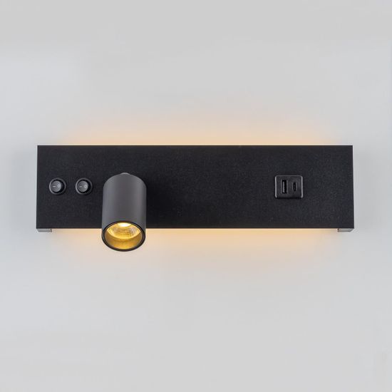 CL704461 Декарт Черный Св-к Настенный с USB