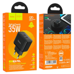 Сетевой адаптер питания HOCO N29 35W PD 2 Type-C (черный)
