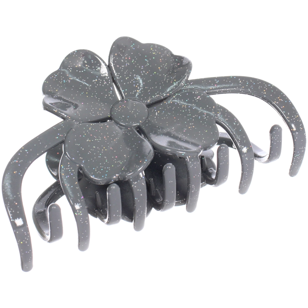 Заколка - краб для волос «AKS - MANTANA», микс 6 цветов, цветок, 11*6см
