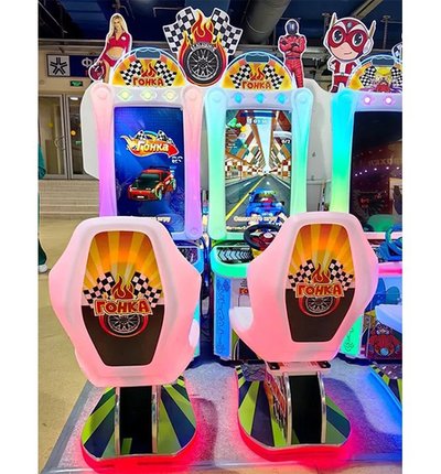 "Авто гонка" двойной детский автомат с видеоиграми