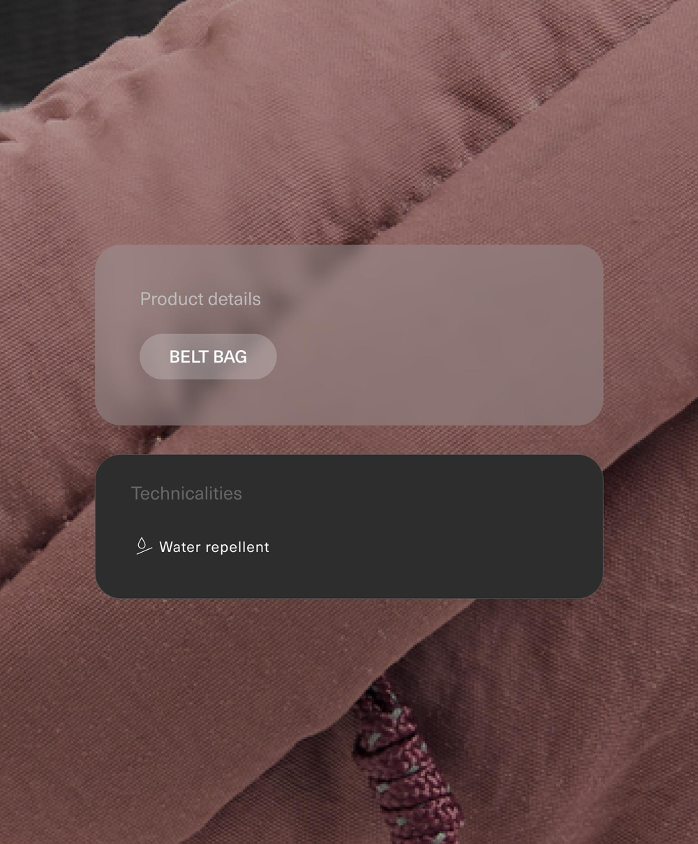 OYSHO Водонепроницаемая нейлоновая поясная сумка, цвет мальвы