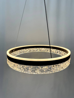 Люстра подвесная светодиодная Lanbos, 62 Вт LED, до 20 кв м, черная