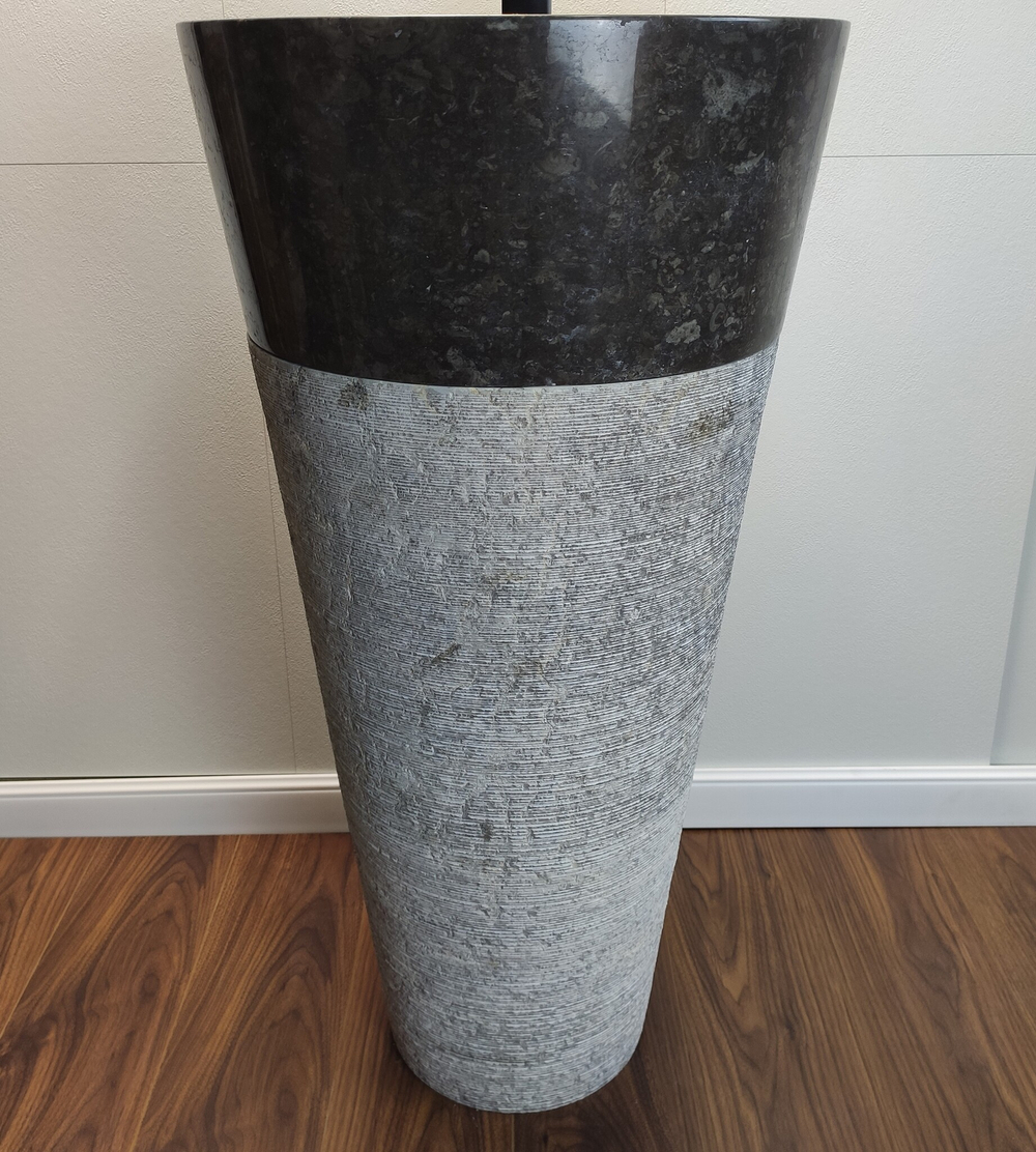 Раковина напольная из мрамора Grey/Black ON-61350 (45*45*90)