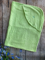 Пеленка для купания с уголком 80*110, ткань махра (хлопчатобумажная) (Цвет: Салатовый)