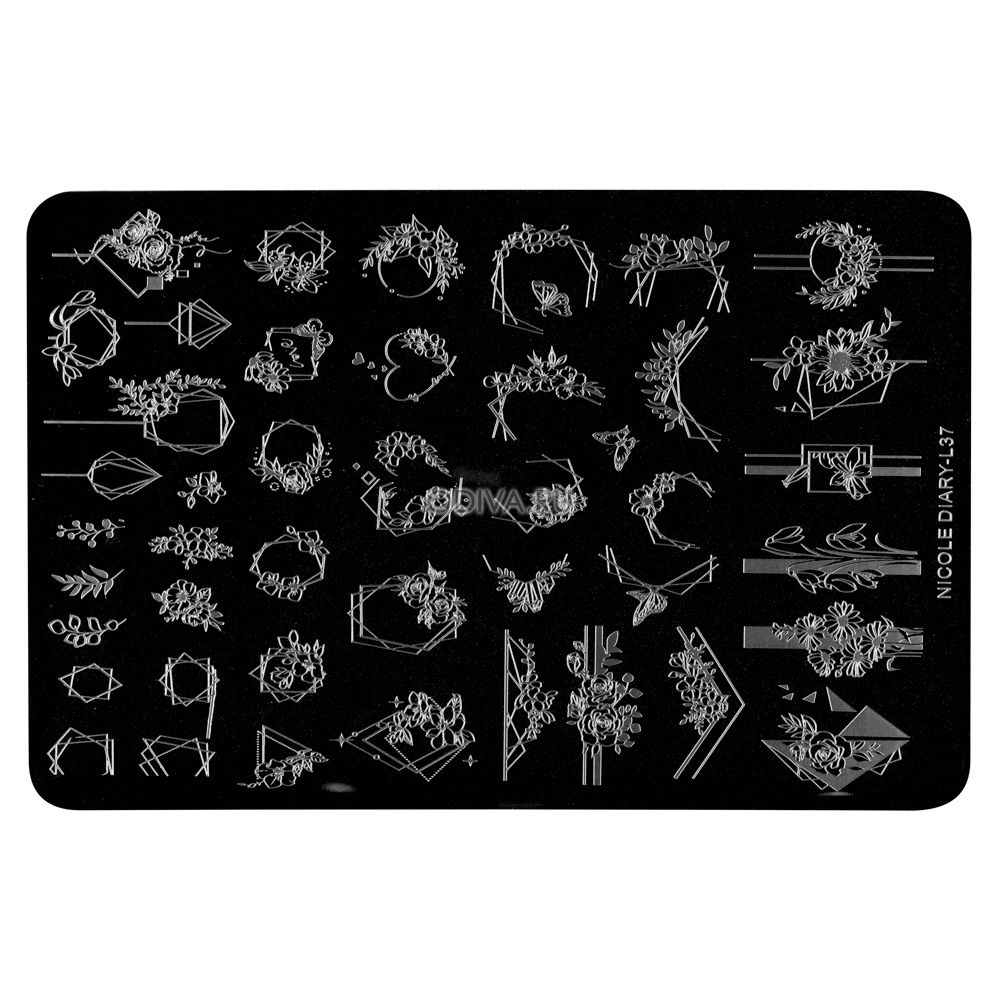 Irisk Пластина для стемпинга L37, 9,5х14,5см