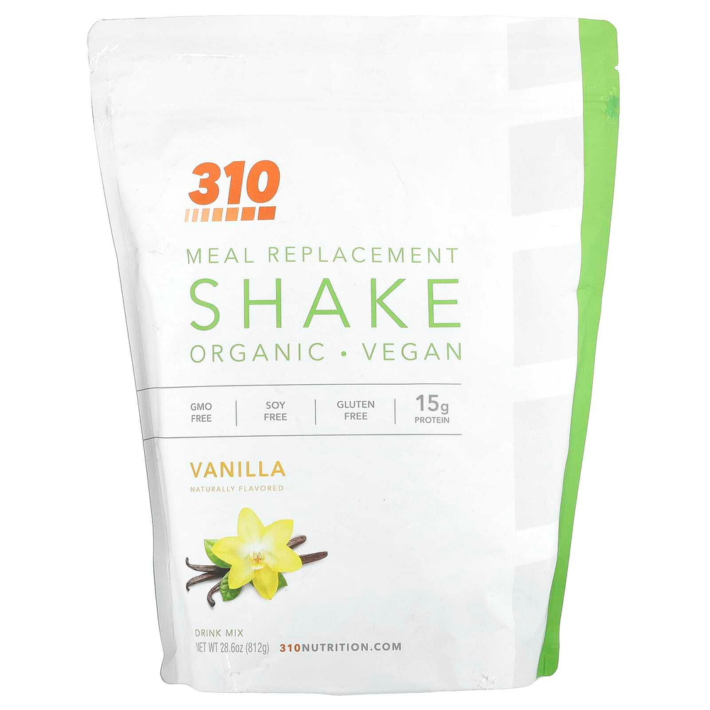 310 Nutrition, Органический заменитель еды, ваниль, 812 г (28,6 унции)