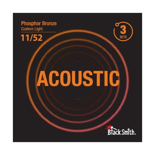 BlackSmith Phosphor Bronze Custom Light 11/52 3 Sets