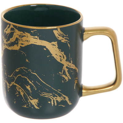 Кружка керамическая 340мл «Мрамор зеленый», микс