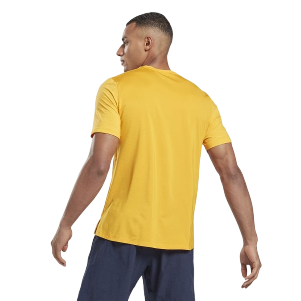Мужская теннисная футболка Reebok Tech Style Activchill Move - semi solar gold