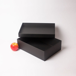 Коробка крышка-дно 35х10х25, чёрный, дизайнерская бумага