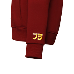 Худи темно-красного цвета Judo Buro/ Дзюдо Бюро с принтом JB