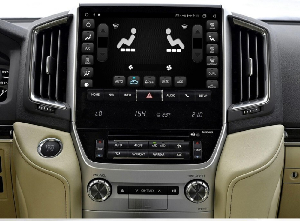 Магнитола для Toyota Land Cruiser 200 2015-2021 (с JBL и 360) - Carmedia ZH-T1001 дисплей 10.1" на Android 10, 8Гб+128Гб, CarPlay, SIM-слот