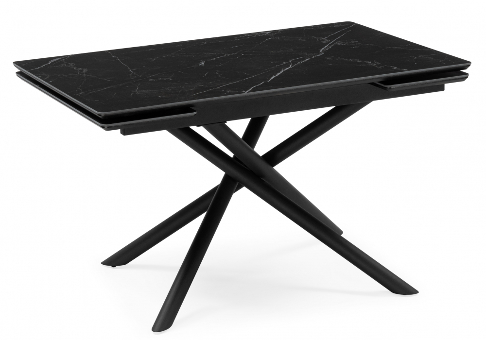 Керамический стол Woodville Мэриан 140(200)х80 shakespeare black, черный