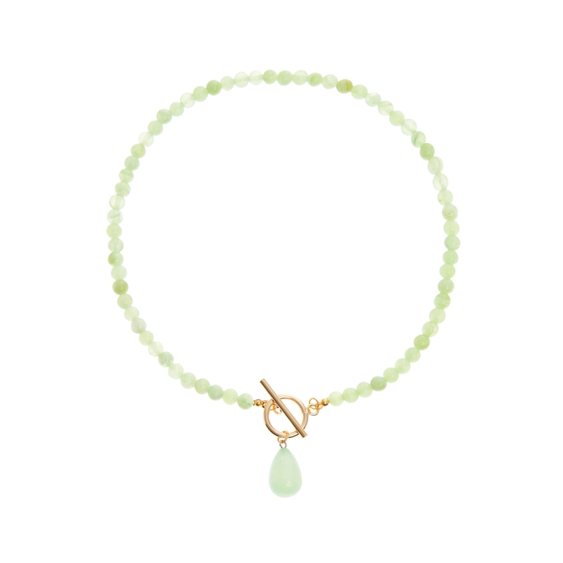 Колье с Каплей – Светло-зеленое