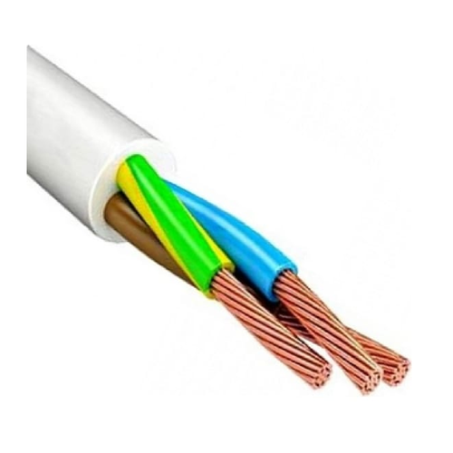 Провод ПВС 3х4 (ГОСТ) (ККЗ Калужский Кабельный завод) соединит. белый медн. выс. гибк. дв. из. ПВХ