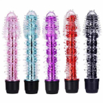 Гелевый вибратор со съемной стимулирующей насадкой, розовый (Цвет: розовый)