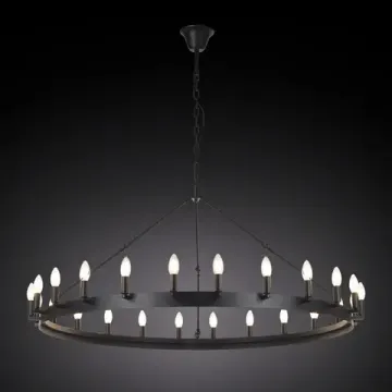 Люстра замковая подвесная 24*E14 CL470124 черный Смитсон Citilux