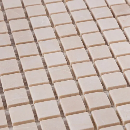 DAO-533-15-4 Мраморная мозаика crema marfil бежевая