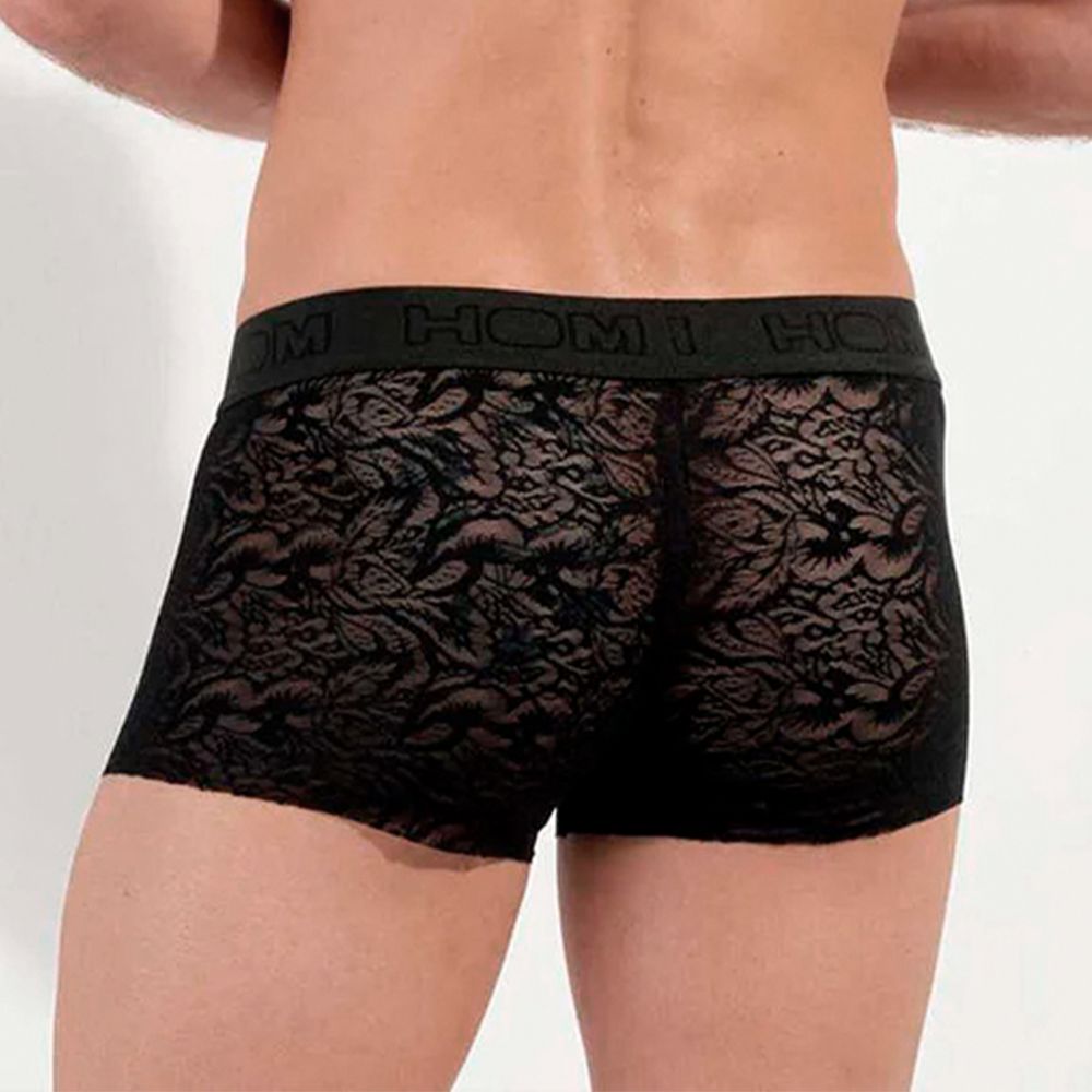 Мужские трусы хипсы черные кружевные HOM Free Cut Lace 40-2888-0004