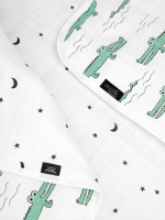 Муслиновое утеплённое одеяло Mjölk Крокодилы