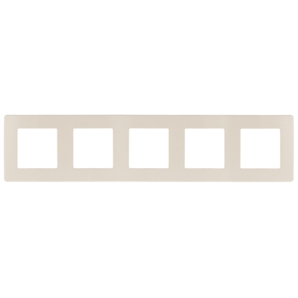 Рамка для розеток и выключателей ЭРА Серия 12 12-5105-02 на 5 постов, Сатин, слоновая кость