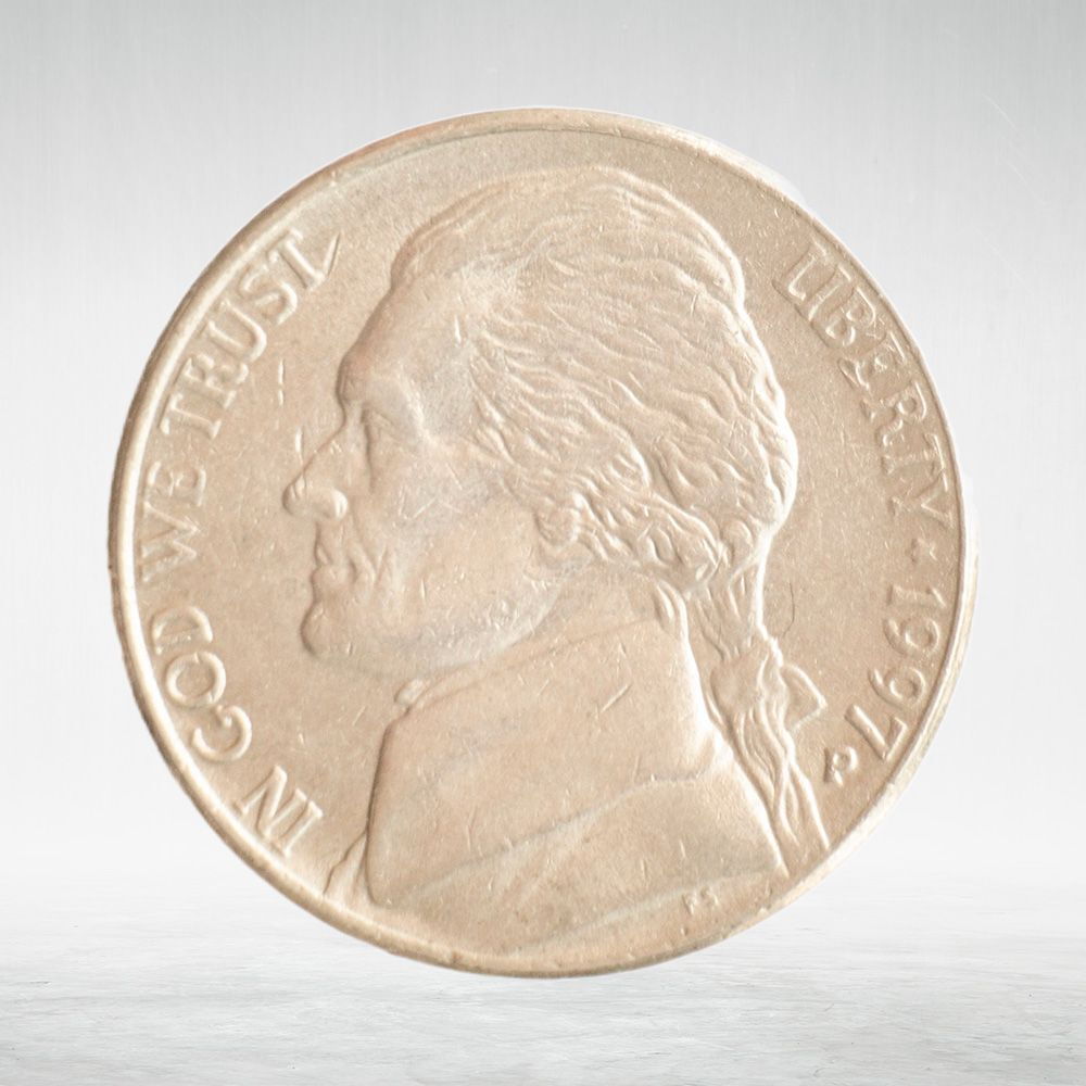 USA, 5 Cents, 1997 - Jefferson Nickel (First Portrait) (P), XF
