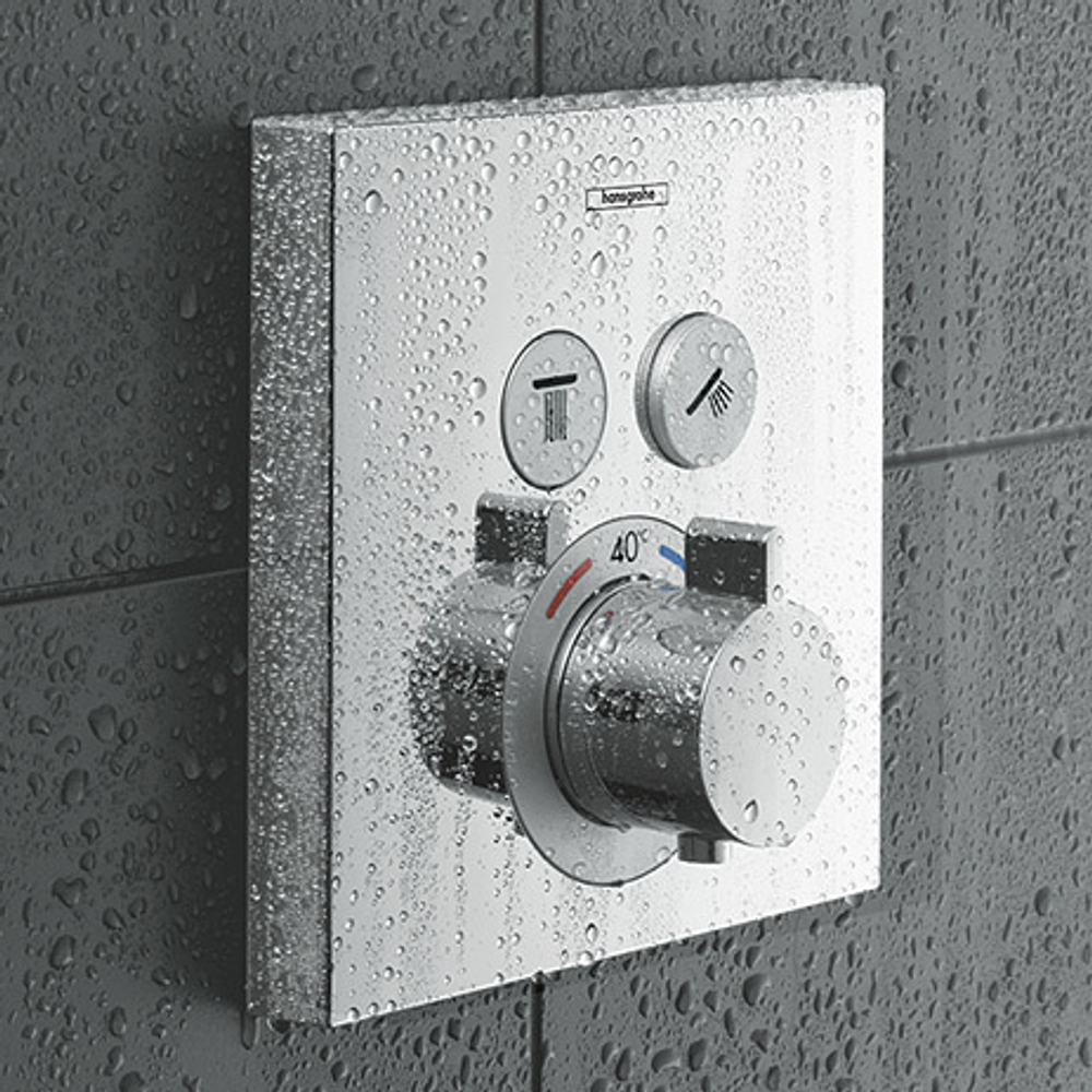 Смеситель встроенный термостат с 2 запорными клапанами Hansgrohe ShowerSelect  15763000