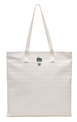 Спортивная сумка Lacoste x Roland Garros Edition Check Print Tote Bag - белая