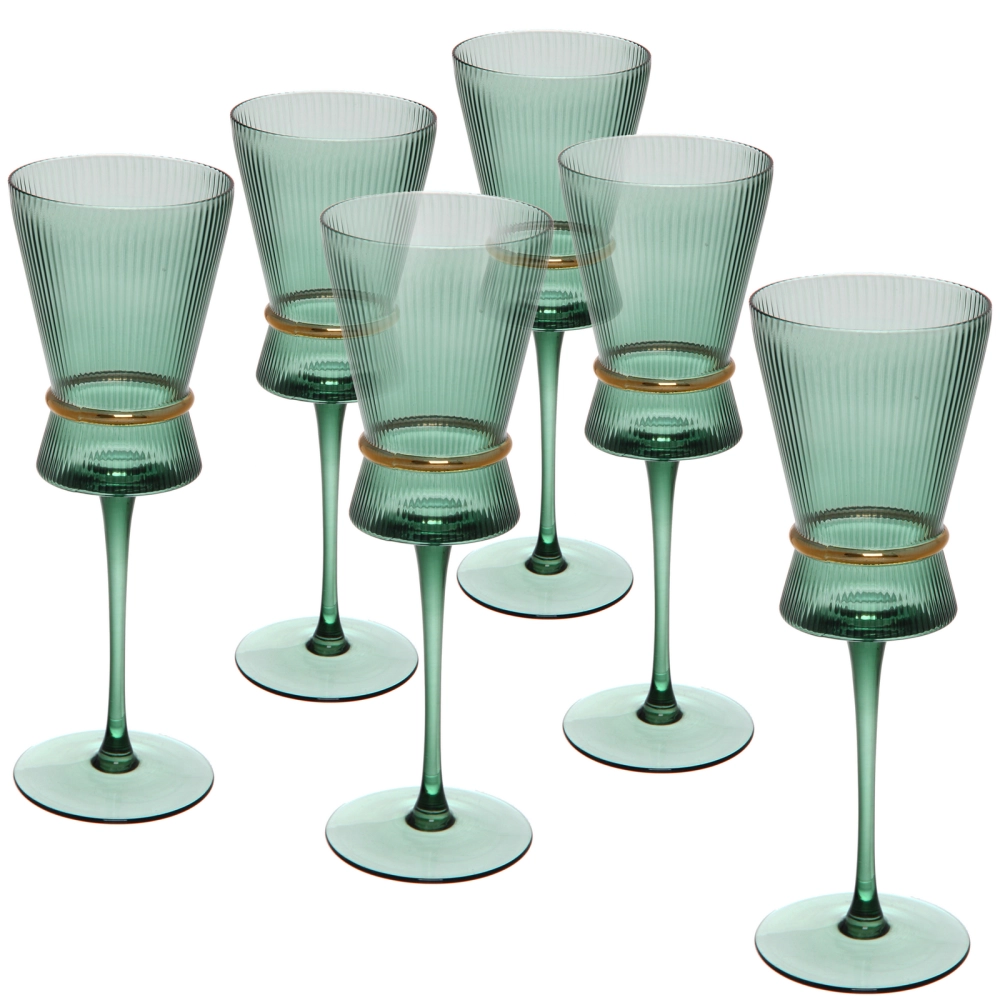 Бокал для вина 350мл «VIVALDI» в наборе 6шт, зеленый