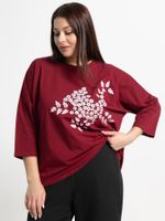 Блуза Ромашка (бордовая) Б15383-24М LT Collection