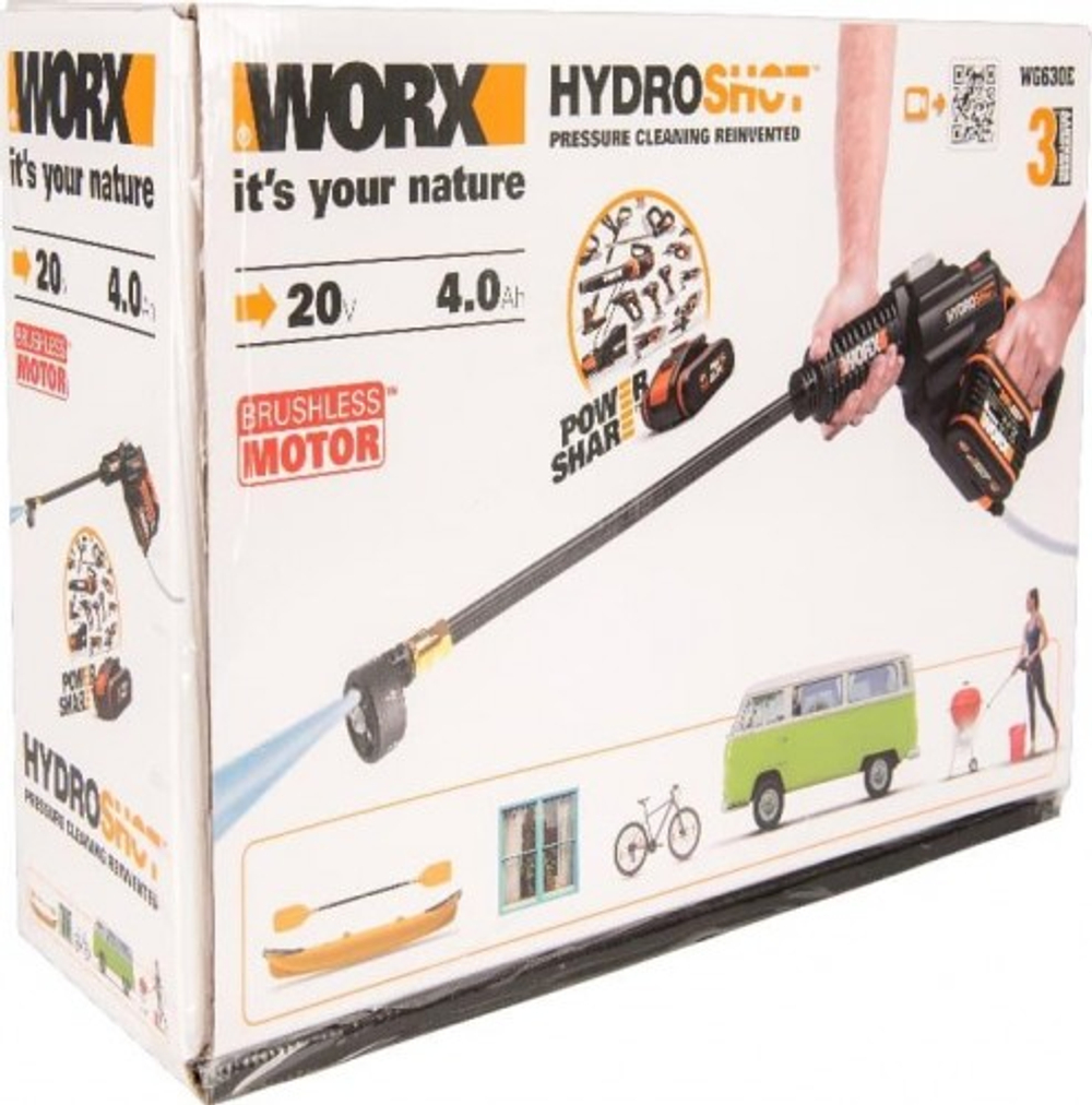 Автомойка Worx WG630E аккумуляторная, бесщеточная