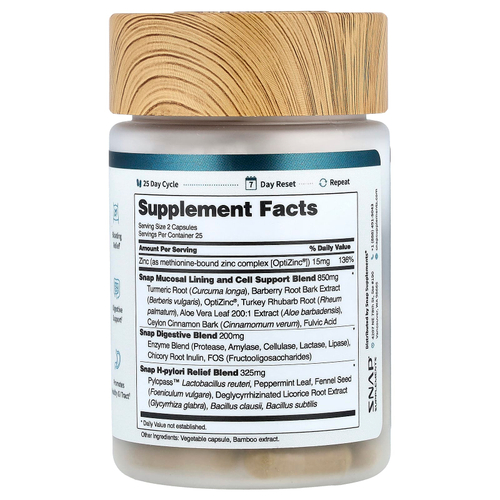 Snap Supplements, здоровье кишечника, 50 капсул