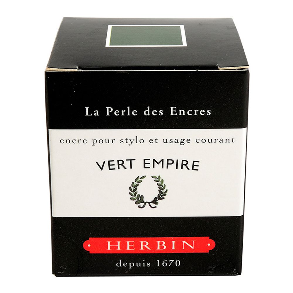 Чернила во флаконе Herbin 30 мл Vert empire темно-зеленые (13039T) 2