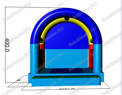 Коммерческий надувной батут "Синее море" с крышей