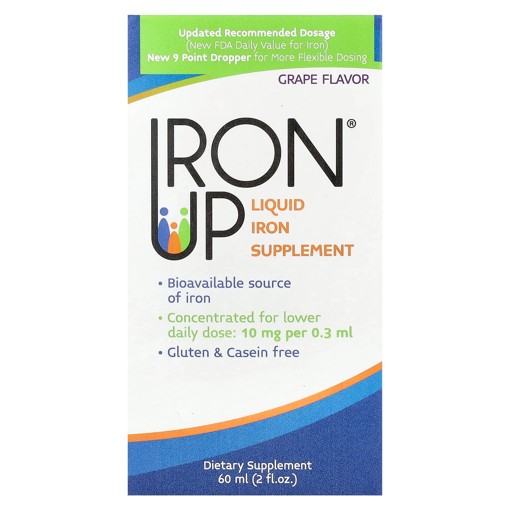 A.C. Grace Company, Iron Up, жидкая добавка с железом, со вкусом винограда, 60 мл (2 жидк. унции)