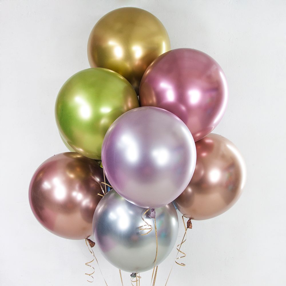 Шар (18"/46 см) Сиреневый, хром 1 шт.